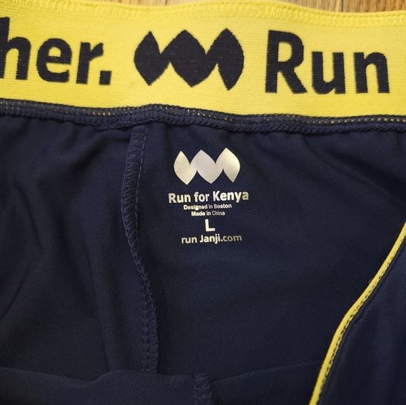 Janji Mens Athletic Running Pants Size L Run For Kenya Blue - Picture 3 of 7